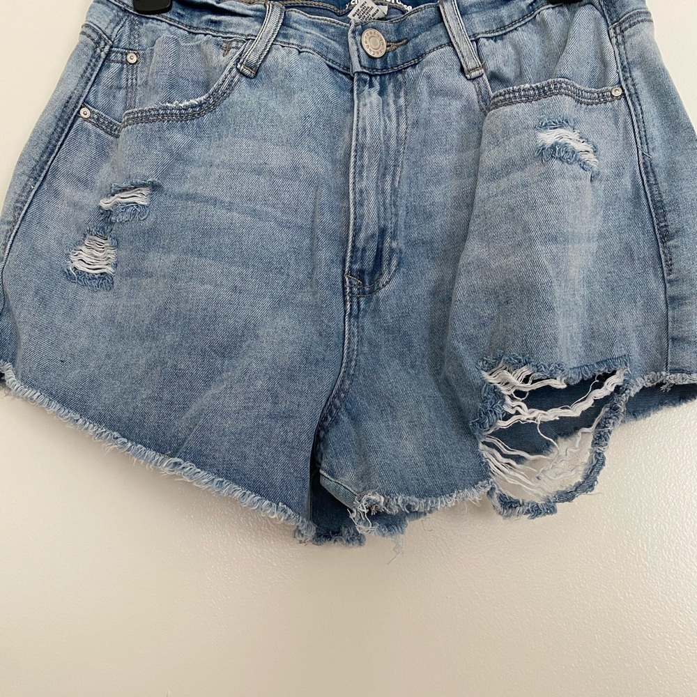 Distressed Denim Shorts